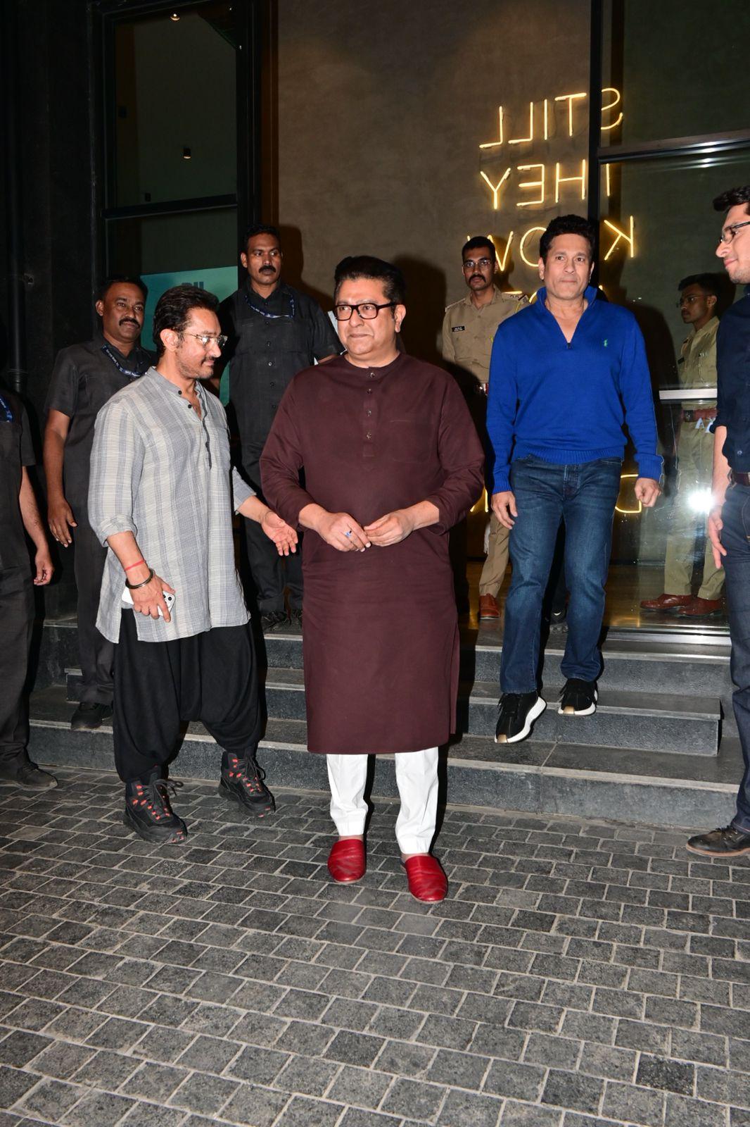 The screening was attended by Maharashtra Navnirman Sena's chief, Raj Thackeray